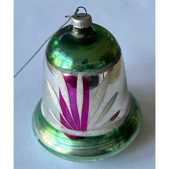 Vintage Mercury Glass Bell Shaped Christmas Ornament Occupied Japan 1945-1952 - Picture 1 of 4
